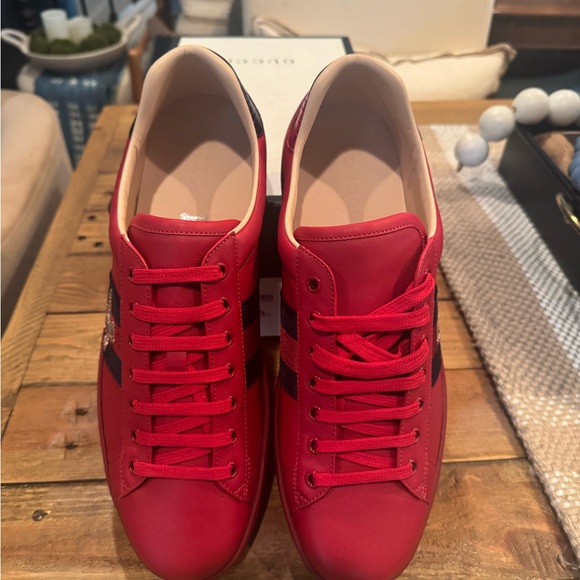 COPY - New in Box Red LeatherAc Sneakers Size 11.5 - Picture 10 of 15